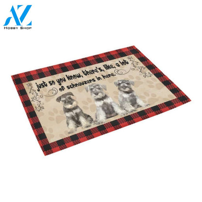 TD 9 A Lot Of Schnauzers Doormat Doormat | WELCOME MAT | HOUSE WARMING GIFT