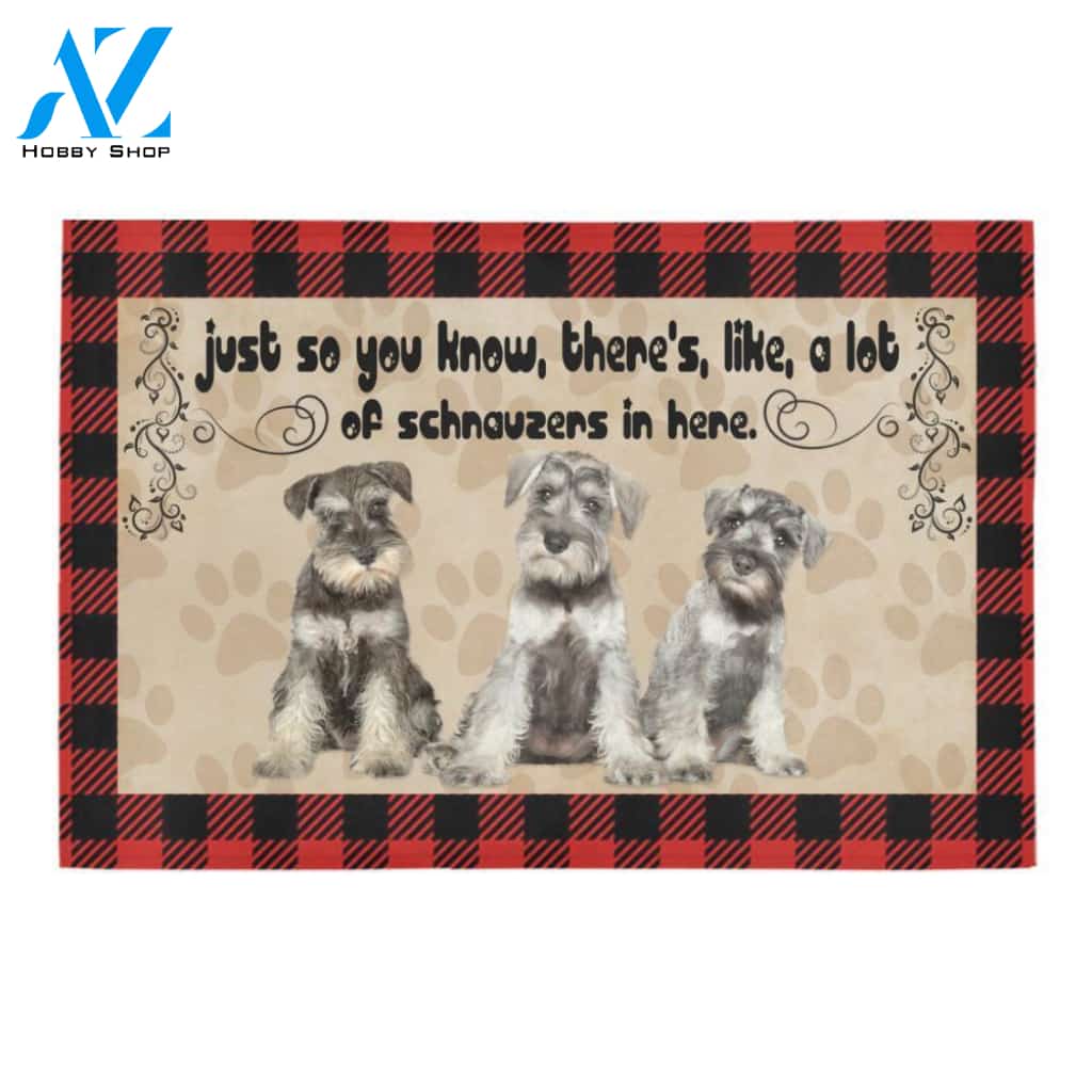 TD 9 A Lot Of Schnauzers Doormat Doormat | WELCOME MAT | HOUSE WARMING GIFT
