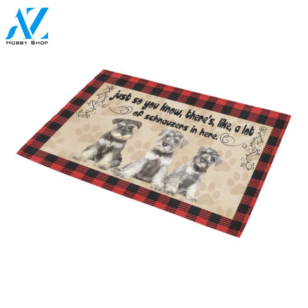 TD 9 A Lot Of Schnauzers Doormat Doormat | WELCOME MAT | HOUSE WARMING GIFT