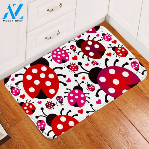 A Loveliness Of Ladybugs Door Mat