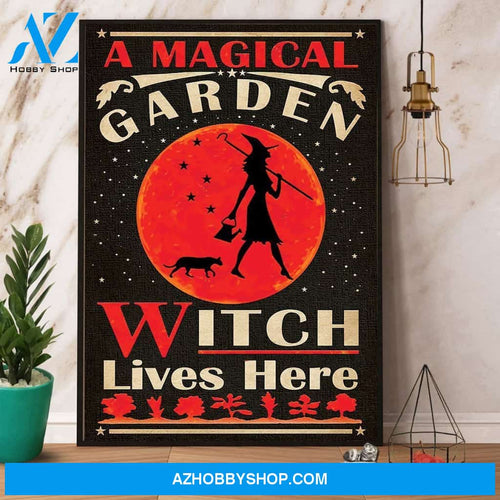 A Magical Garden Witch Lives Here Halloween Canvas And Poster Halloween Home Decor Wall Art