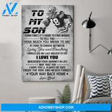 A Merican Football Poster - Dad to Son - Loving You nd Breathing