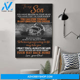 A Merican Football Poster - Dad to Son - You Have Brains in Your Head