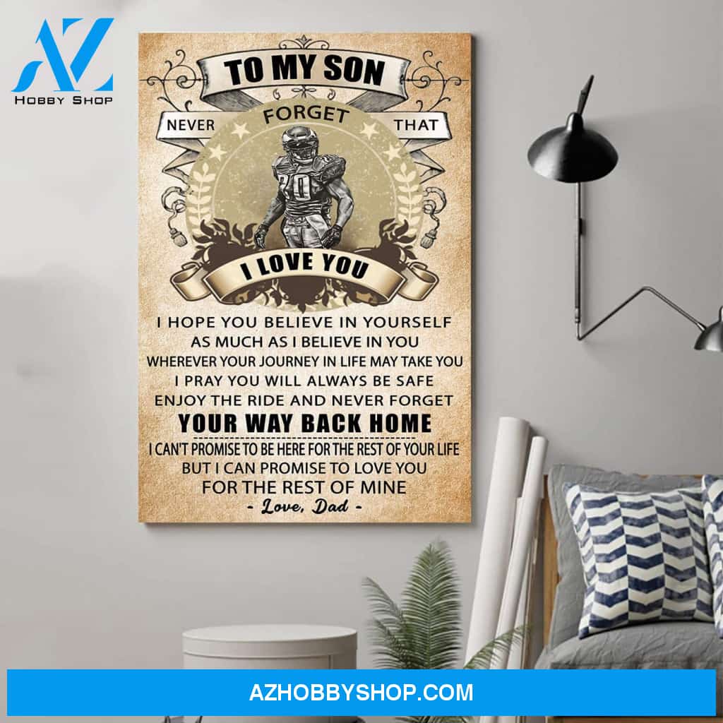 A Merican Football Poster - Dad to Son - Your Way Back Home