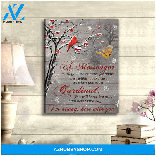 A Message When You See A Cardinal Canvas Wall Art Decor