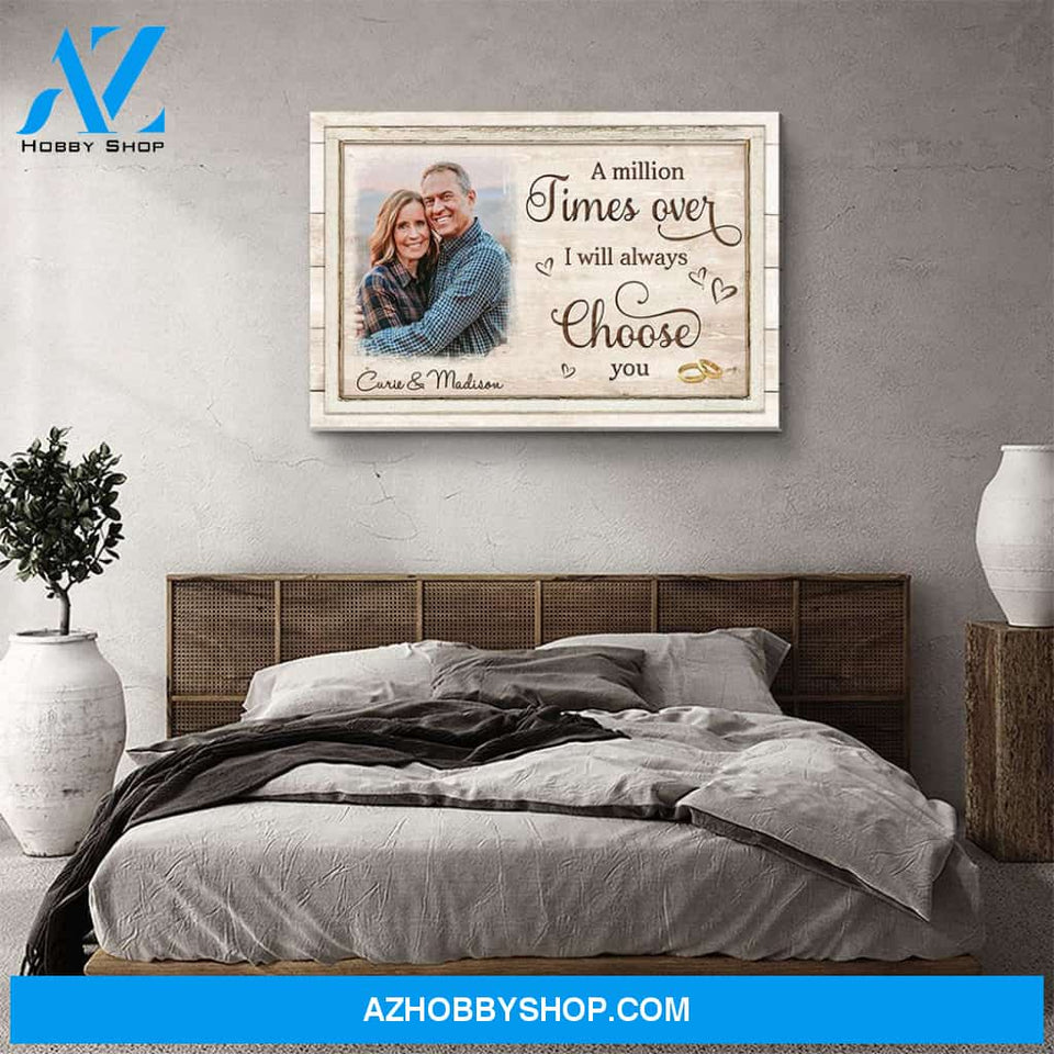 A Million Times Over - Personalized Custom Photo Canvas