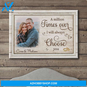 A Million Times Over - Personalized Custom Photo Canvas