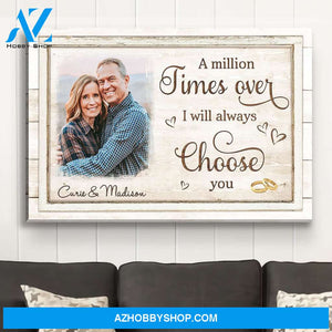 A Million Times Over - Personalized Custom Photo Canvas