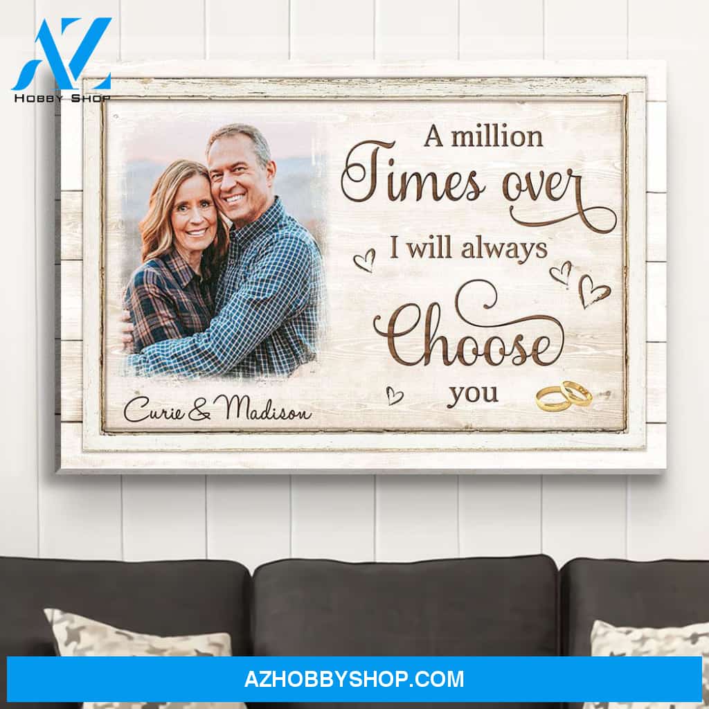 A Million Times Over - Personalized Custom Photo Canvas