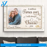 A Million Times Over - Personalized Custom Photo Canvas