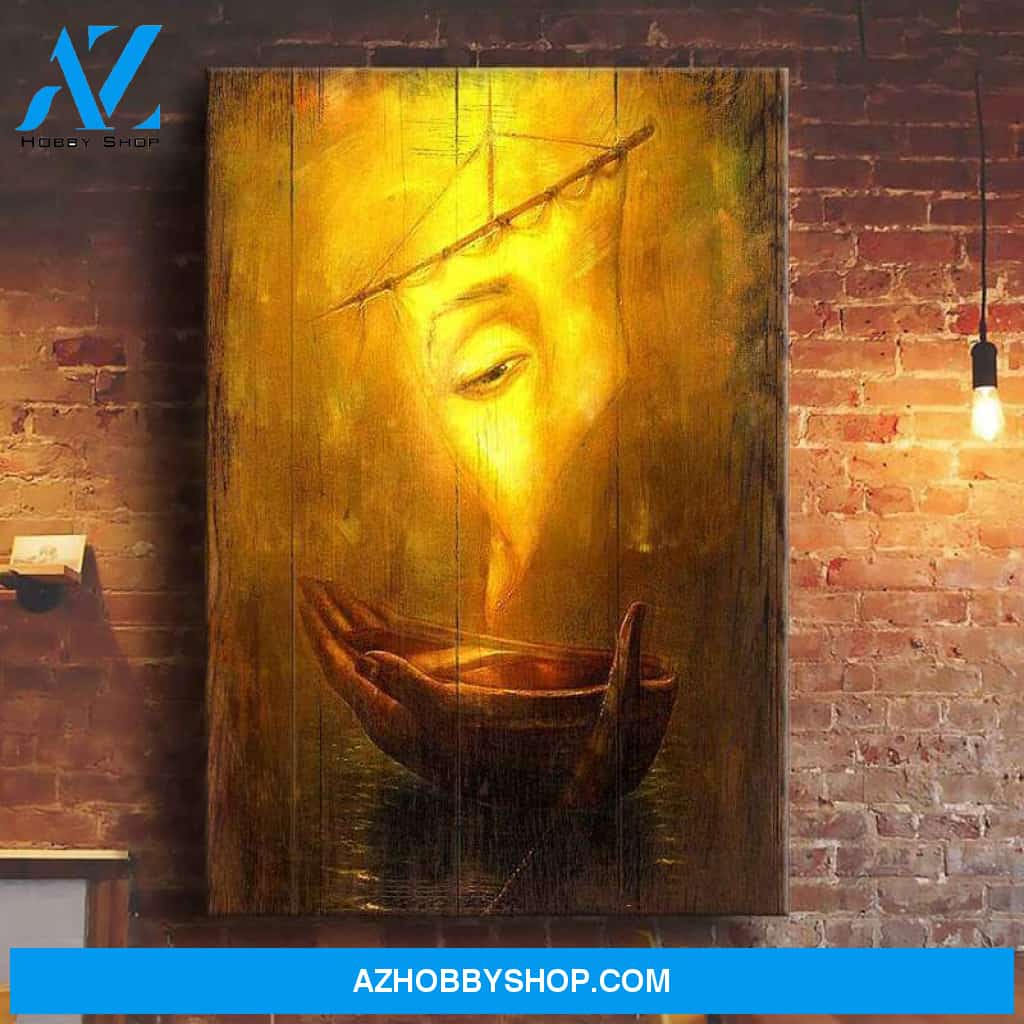 A Miracle Boat Jesus Portrait Canvas Prints