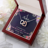A Mother Is Someone You Dream With Interlocking Hearts Necklace