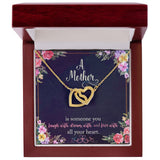 A Mother Is Someone You Dream With Interlocking Hearts Necklace