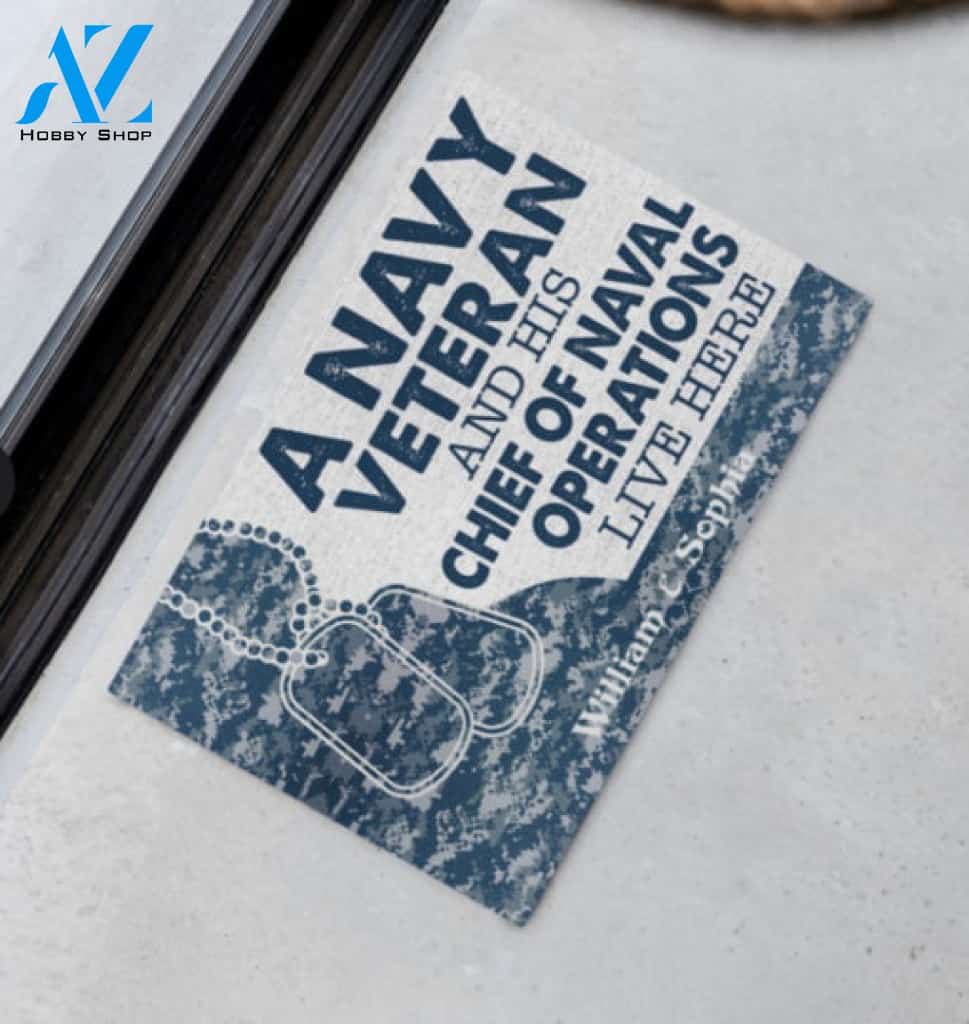 A Navy Veteran And His Chief Of Naval Operations Live There Doormat