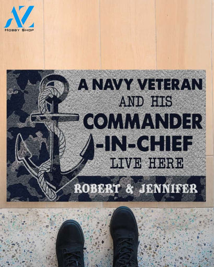 A navy veteran and his commander in chief live here doormat