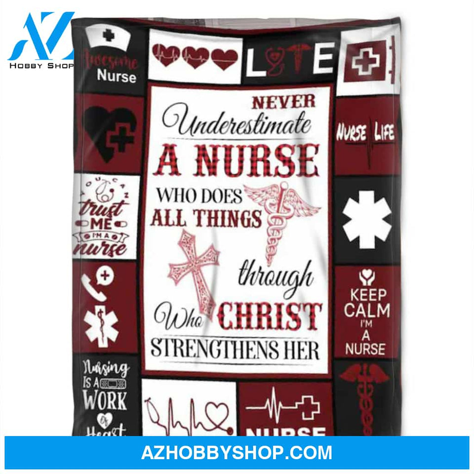 A Nurse Blanket, Fleece Blankets, Nursing Is A Work Heart. Gift For Friend Family Home Decor Bedding Couch Sofa Soft and Comfy Cozy