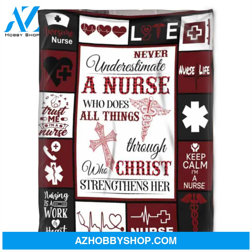 A Nurse Blanket, Fleece Blankets, Nursing Is A Work Heart. Gift For Friend Family Home Decor Bedding Couch Sofa Soft and Comfy Cozy