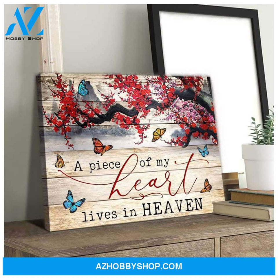 Zalooo A Piece Of My Heart Butterfly Wall Art Canvas