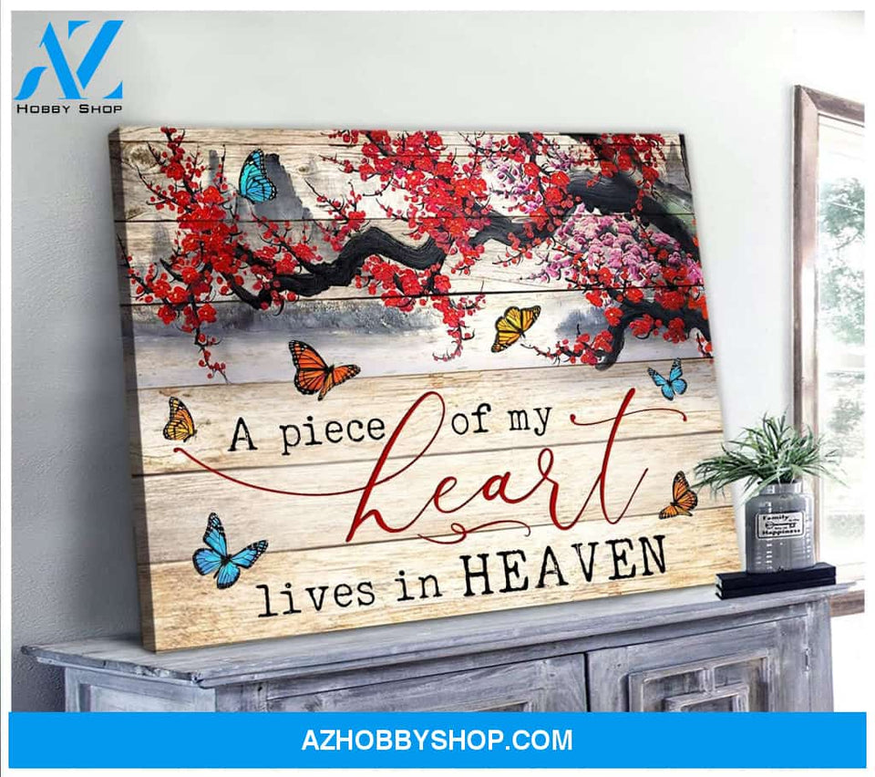 Zalooo A Piece Of My Heart Butterfly Wall Art Canvas