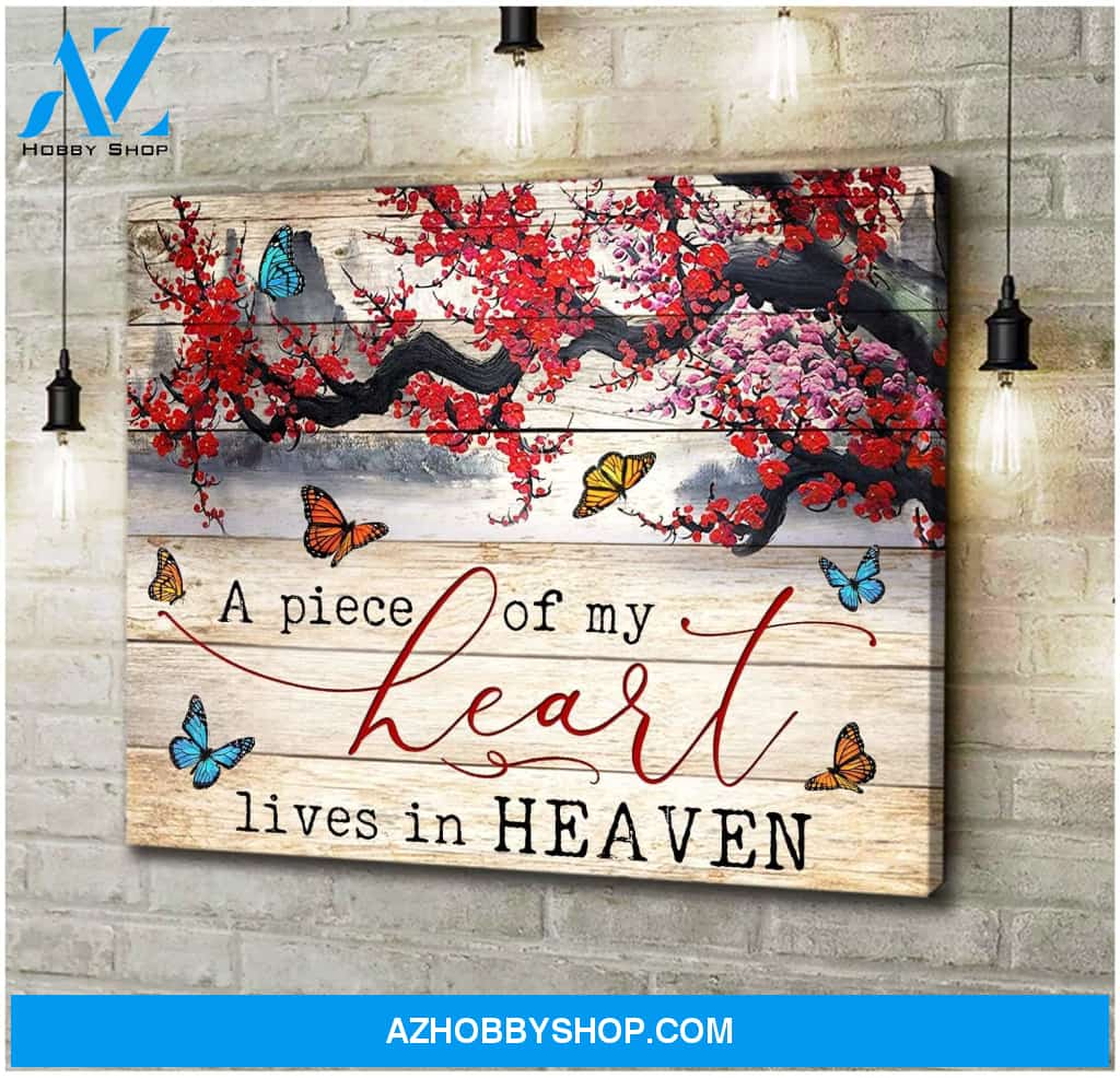 Zalooo A Piece Of My Heart Butterfly Wall Art Canvas