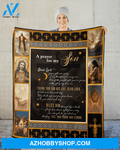 A Prayer For My Son Fleece Blanket