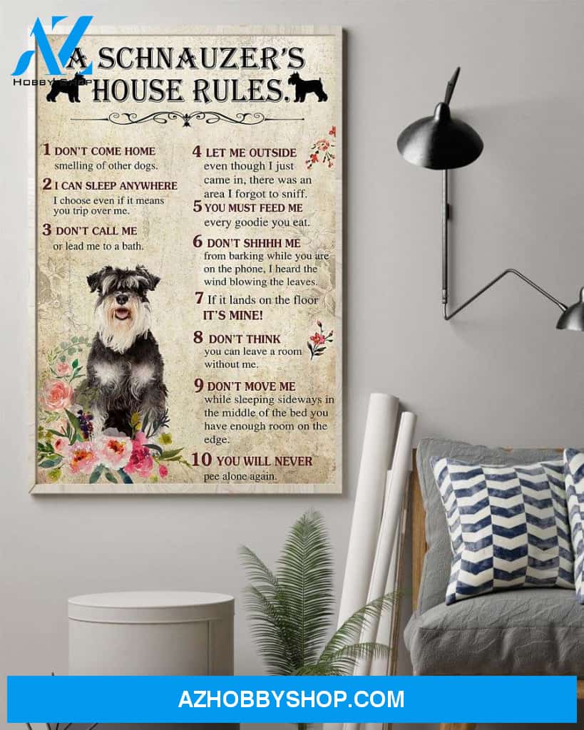 A Schnauzer's house rules poster