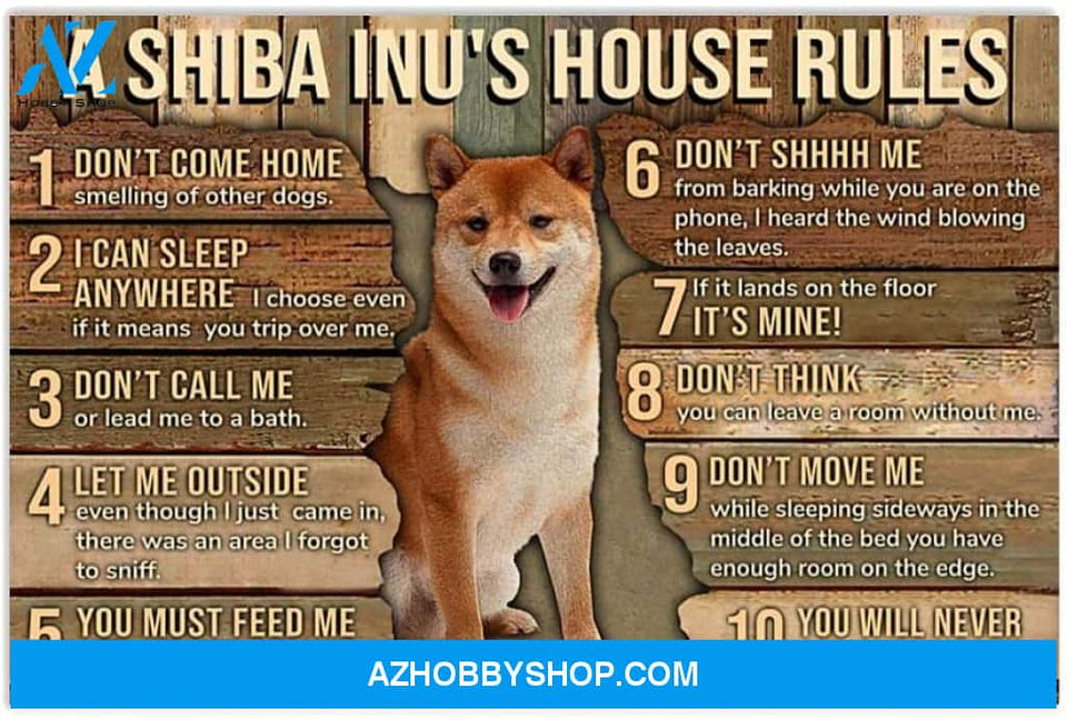 A Shiba Inu S House Rules Poster Perfect Ideas On Xmas Birthday Home Decor