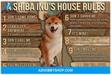 A Shiba Inu S House Rules Poster Perfect Ideas On Xmas Birthday Home Decor