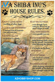 A Shiba Inu S House Rules Present For Men Women On Birthday Xmas Art