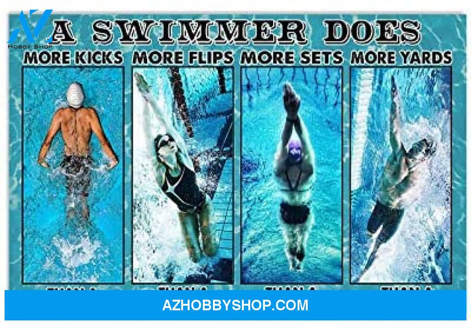 A Swimmer Does More Kicks Than A Soccer Player More Flips Than A Cheerleader More Sets Than A Volleyball Player Poster Perfect Ideas On Xmas Birthday Home Decor