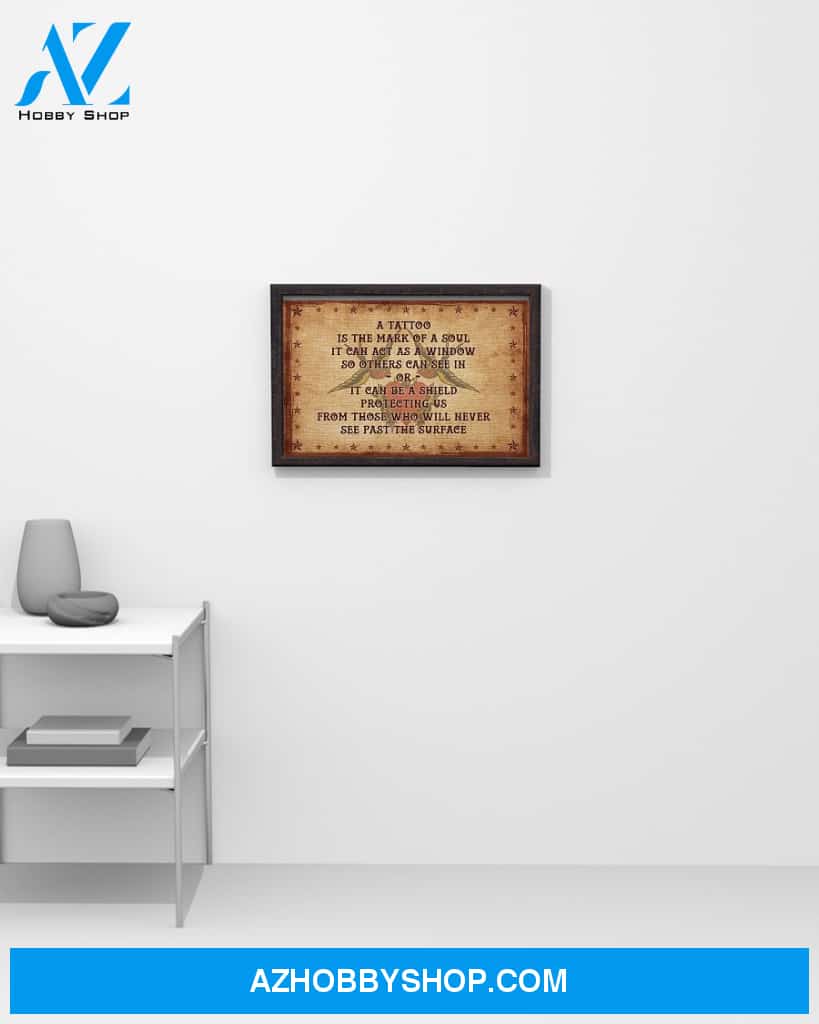 A Tattoo Is The Mark Of A Soul Horizontal Canvas Prints, Wall Decor Visual Art
