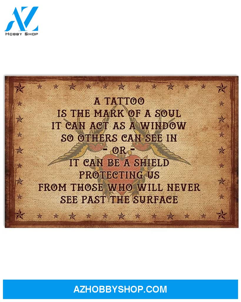 A Tattoo Is The Mark Of A Soul Horizontal Canvas Prints, Wall Decor Visual Art