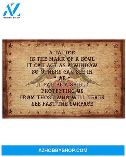 A Tattoo Is The Mark Of A Soul Horizontal Canvas Prints, Wall Decor Visual Art