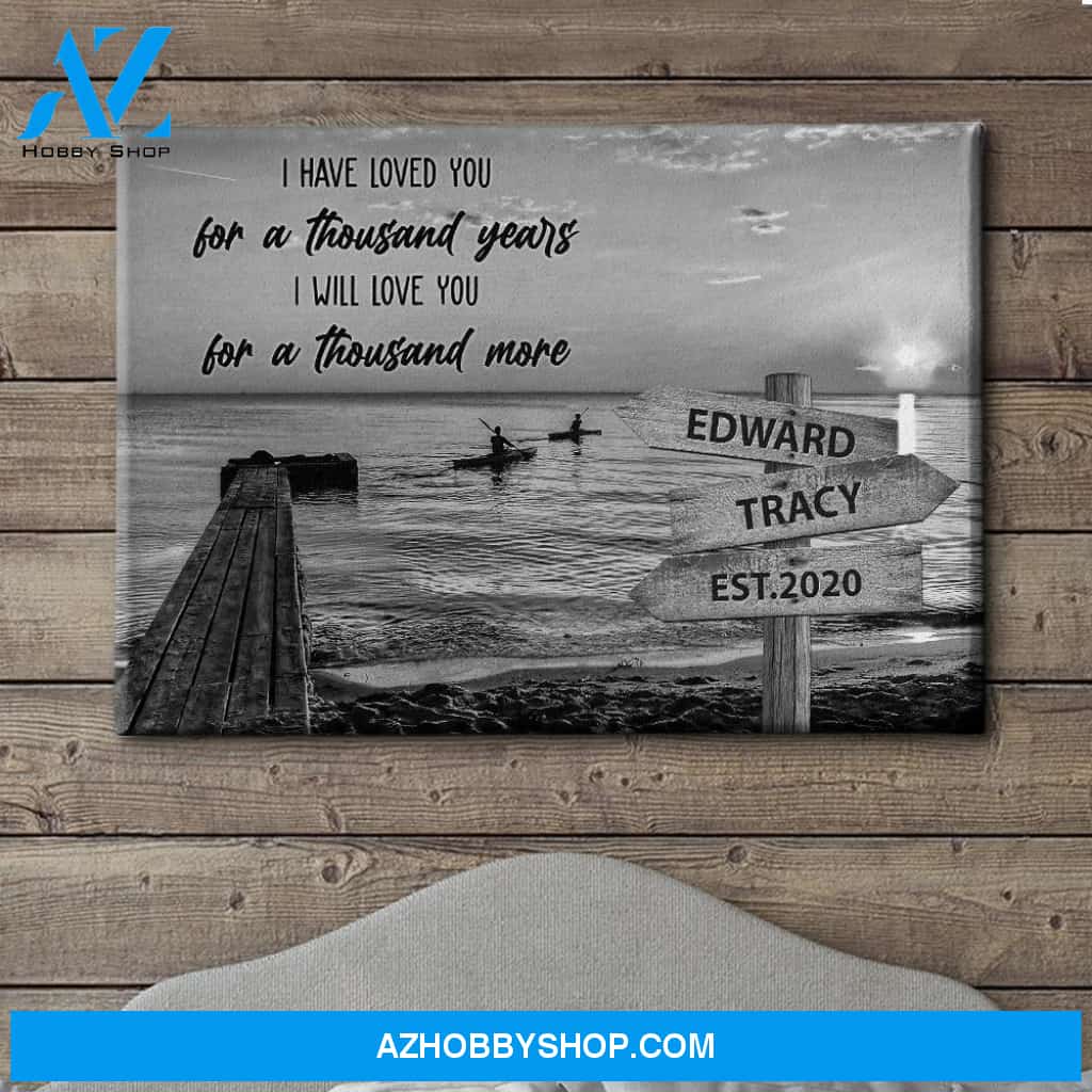 A Thousand Years - Personalized Custom Name Canvas