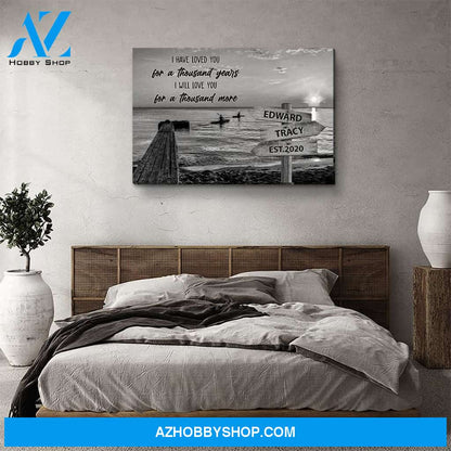 A Thousand Years - Personalized Custom Name Canvas