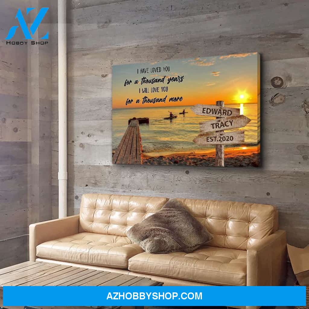 A Thousand Years - Personalized Custom Name Canvas