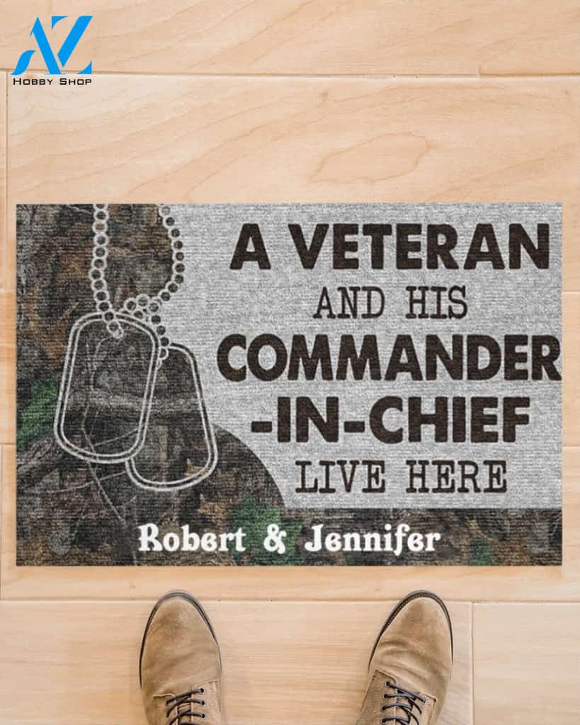 A veteran and his commander in chief live here doormat