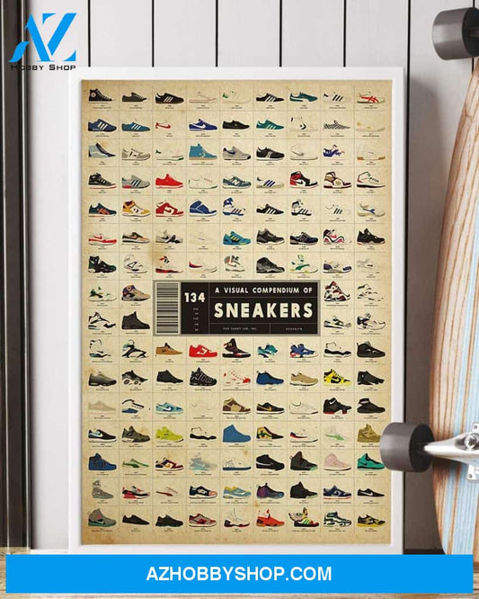 A Visual Compendium Of Sneakers Poster