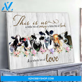 A Whole Lot Of Love Cow Farmer Canvas Gift For Family