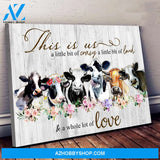 A Whole Lot Of Love Cow Farmer Canvas Gift For Family