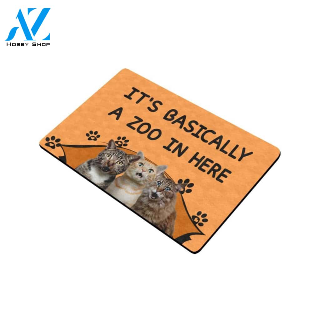 A Zoo In Here Cat Doormat Indoor And Outdoor Mat Entrance Rug Sweet Home Decor Housewarming Gift Gift For Friend Family Stem Feminist