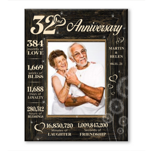 32 Year Wedding Anniversary Gift, 32nd Anniversary Gift For Wife, 32 Year Anniversary Gift For Husband