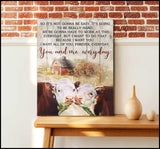 You And Me Everyday Farm Hereford Cows Canvas Wall Art