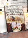 You And Me Everyday Farm Hereford Cows Canvas Wall Art