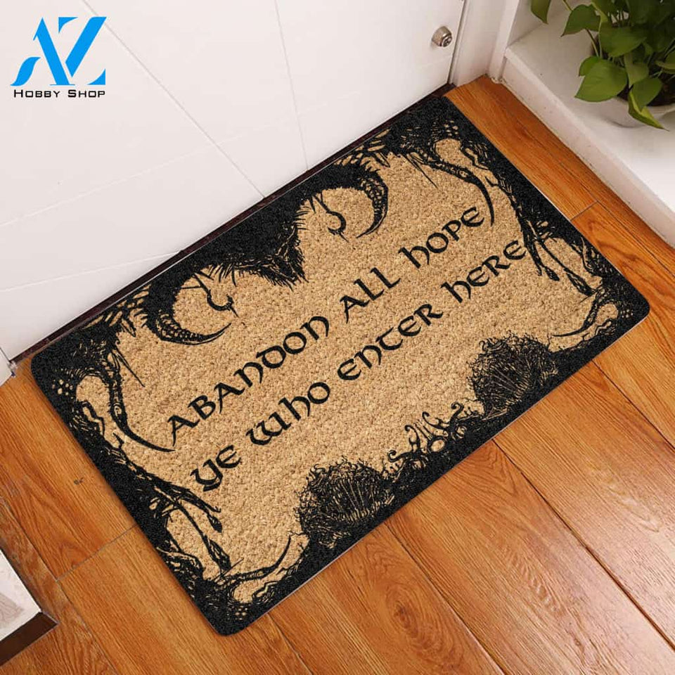 Abanoon All Hope All Over Printing Doormat | Welcome Mat | House Warming Gift