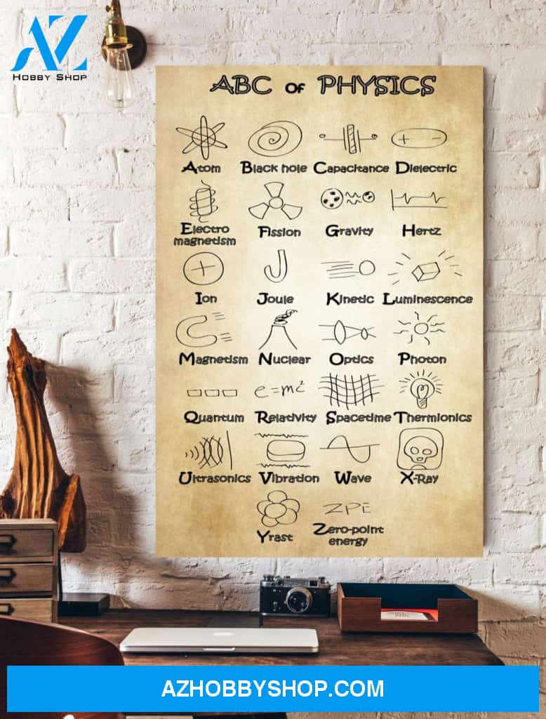 ABC Of Physics Wall Art Canvas Prints Unique Gifts