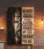 Jesus painting way maker miracle worker - Matte Canvas