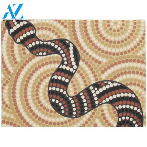 Aboriginal Snake Dot Doormat Welcome Mat House Warming Gift Home Decor Funny Doormat Gift Idea