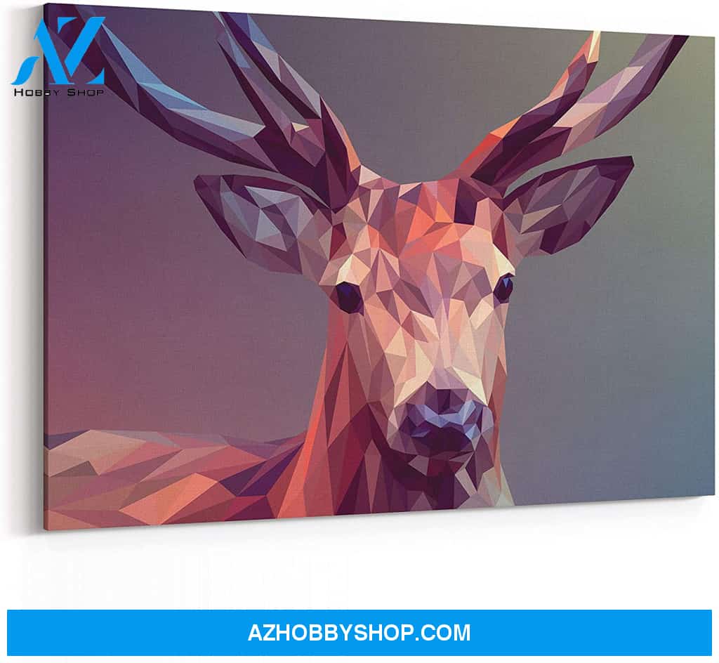 Abstract Animal Wall Art Photo Print Of Polygon Deer Modern Home decor