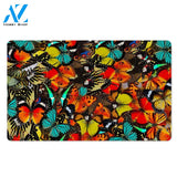Abstract Colorful Butterfly Print Door Mat